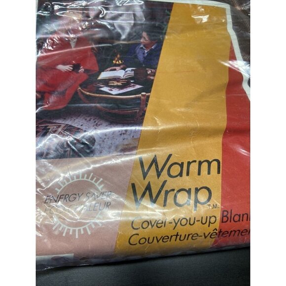 Vintage Esmond 70s Warm Wrap Acrylic Cover You Up Blanket The Original Snuggie - Picture 4 of 6